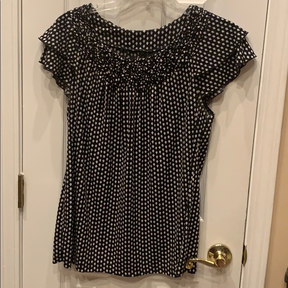 Flounce sleeve blouse